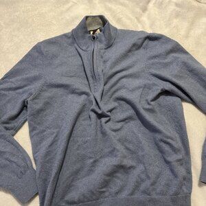 Faherty Men’s Large Organic Cotton Quarter Zip